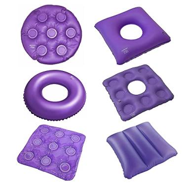 Imagem de Almofada Assento - Inflável - Anti Escaras, Hemorroida ou Cadeira de banho - UN - Bioflorence (QUADRADA C/ORIFÍCIO)