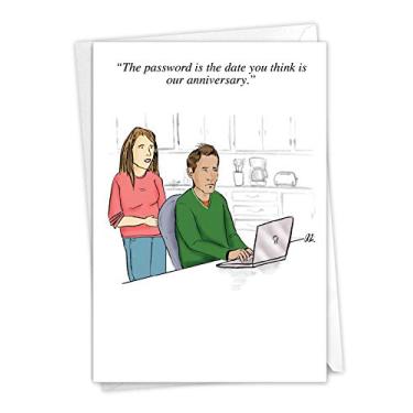 Imagem de NobleWorks, Senha Especial – Cartão comemorativo hilário para casais – Esposa, Marido Aniversário Piada C3252ANG