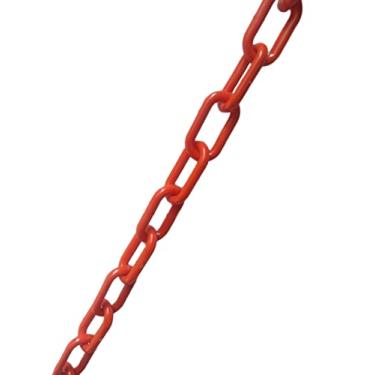 Imagem de 25 Mt Corrente Plástica Isolamento Calha Chuva Elo Pequeno Laranja