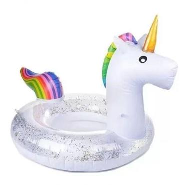 Imagem de Boia Unicórnio Glitter Inflável Grande Adulto/infantil