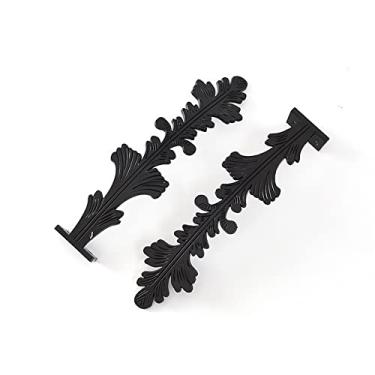 Imagem de suportes de cortina para decoração de janela gancho de parede de cortina de liga gancho de parede de cortina gancho de parede de cortina, arma preta, 4 peças