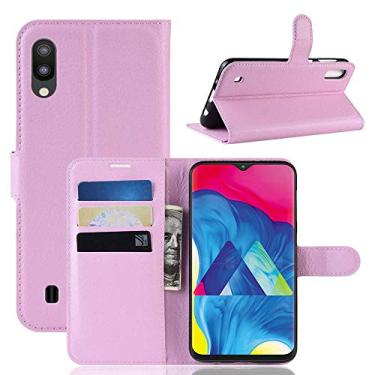 Imagem de Capa Capinha Carteira 360 Para Samsung Galaxy M10 Tela De 6.22Polegadas Case Couro Flip Wallet - Danet (Rosa)
