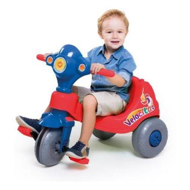 Imagem de Triciclo Infantil Com Empurrador E Protetor 1-3 Anos Velocita Calesita