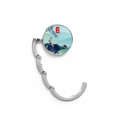 Imagem de Gancho de mesa de 20 a 4 dias por energia solar com fecho decorativo, gancho dobrável