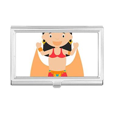 Imagem de Porta-cartões de visita com desenho tradicional de dançarino oriental