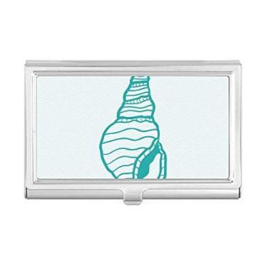 Imagem de Carteira com porta-cartões com ilustração azul de caracol Marine Life