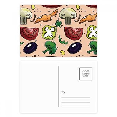 Imagem de Pizza Tomate Foods Peppers Cebola, conjunto de cartões postais de aniversário, cartão de agradecimento