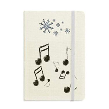 Imagem de Caderno de anotações musicais com estampa de bolha e flocos de neve para inverno