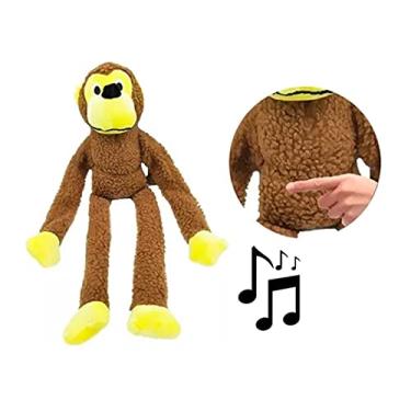 Imagem de Macaco De Pelucia Com Apitos Brinquedo Para Pet Cachorros