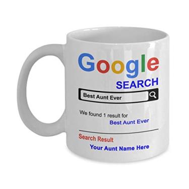 Imagem de SpreadPassion Caneca personalizada Aunt - Presentes para tia - Caneca personalizada - Ideia de de tia - Caneca de café de 325 ml