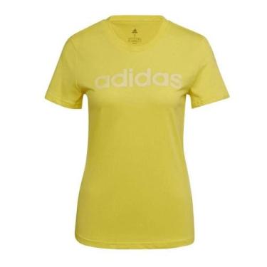 Imagem de Camiseta Adidas Logo Linear Feminino - Amarelo