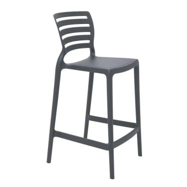 Imagem de Cadeira Tramontina Sofia Alta Residência Em Polipropileno E Fibra De Vidro Grafite Tramontina