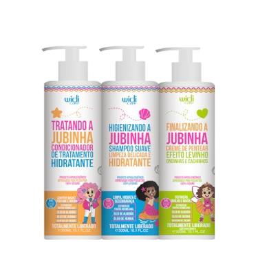 Imagem de Kit Widi Care Infantil Jubinha Shampoo, Condicionador, Creme de Pentear Levinho