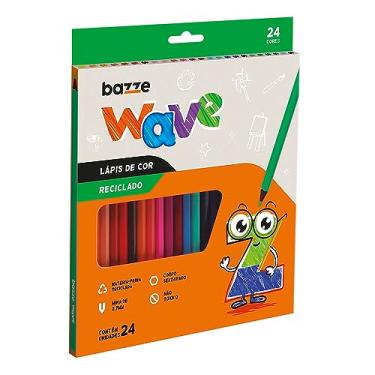 Imagem de Lapis Cor Bazze Wave Reciclado Sextavado 24 Cores