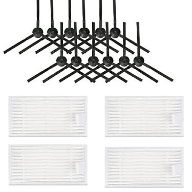 Imagem de Peças de reposição para ILIFE V3 V3s V5 V5s Pro V50 V55 Kit de acessórios para aspirador de pó robótico, 6 pares de escovas laterais e 4 filtros