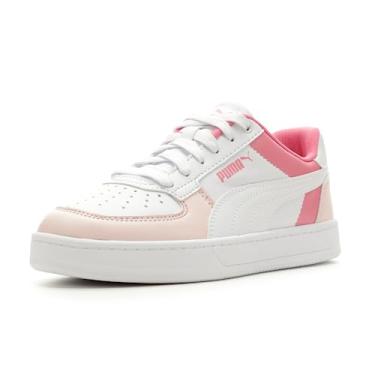 Imagem de PUMA Caven Tênis branco-prata Sky-Strawberry Burst, 34 unissex criança grande, Puma Branco prateado Sky-Strawberry Burst, 18