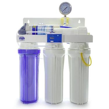 Imagem de Filtro Osmose Reversa 75Gpd Manômetro + Bomba + Tds In-Line
