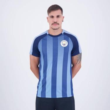 Imagem de Camisa Manchester City Stripes Marinho