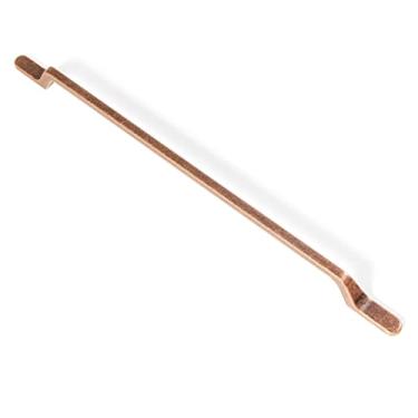 Imagem de Goo-Ki Pacote com 6 puxadores de gaveta de cobre antigo para armário de cozinha com furo central de 28,7 cm - alça de barra retrô para armário de cômoda, puxador de bronze vermelho para guarda-roupa de armário de banheiro, 1751-AC-288