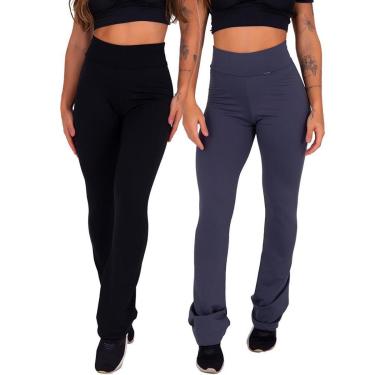 Imagem de Kit 2 Calças Legging Feminina Flare Bailarina Felpada-Feminino
