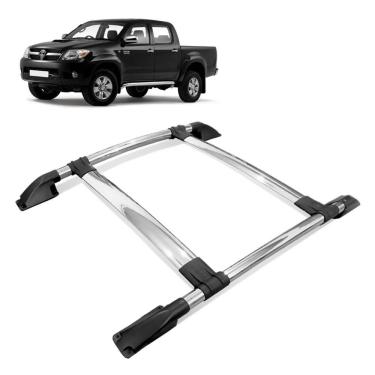 Imagem de Rack De Teto Bagageiro Hilux 2005 a 2015 Cromado Tubolar