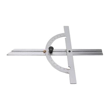 Imagem de Régua de ângulo para Carpintaria, Transferidor de Aço Carbono, Régua de ângulo para Carpintaria, Transferidor 0-180 Graus 30 Cm, Transferidores