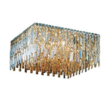 Imagem de Pendente/plafon Charm Bella Iluminação Charm No Voltagev Âmbar/ Cromado 58 Cm X 58 Cm