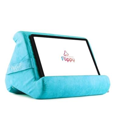 Imagem de Flippy Suporte de travesseiro original para tablet e iPad, presente para amantes de livros e leitores, suporte multiângulo com armazenamento para colo, mesa e cama, compatível com Kindle, Fire, iPad e