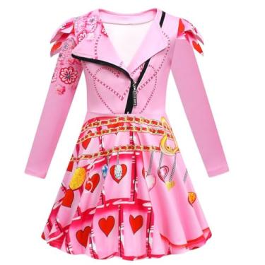 Imagem de WYYXYB Fantasia de Bridget para meninas, vestido de festa de aniversário, Halloween, 4 descendentes, roupas cosplay (7-8 anos, rosa)