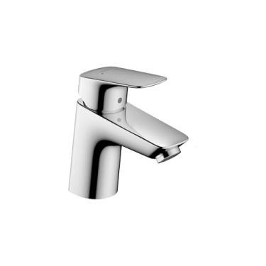 Imagem de hansgrohe Torneira de pia de banheiro moderna de baixo fluxo de água com 1 alça e 12,7 cm de altura cromada, 71070001