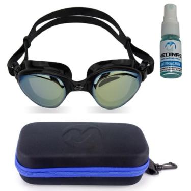 Imagem de Oculos de Natacao Espelhado Mormaii Varuna Mirror + Case Medinas Azul + AntiFog