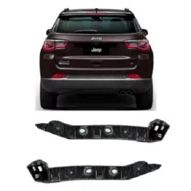 Imagem de Par Guia Parachoque Traseiro Jeep Compass 2016 17 18 A 2020 - 5259374