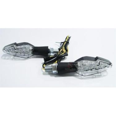 Imagem de Pisca Led Cbx250 Twister Fazer250 Cb300 Hornet Flecha Preto - Serjão P