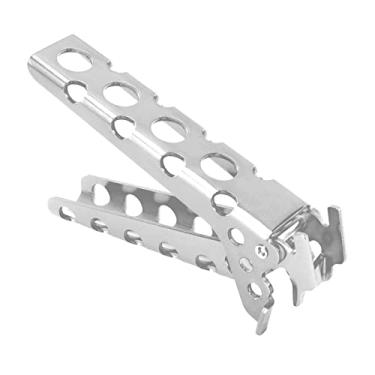 Imagem de Pinça de Placa, Liga de Alumínio Anti Escaldante Retriever Portátil Pote Quente Pan Tigela Pinça Clipe para Casa, Viagens Ao Ar Livre, Churrasco, Acampamento, Cozimento (Prata)