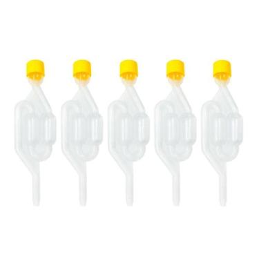 Imagem de Kit 05 unidades Airlock Válvula Tipo S Air Lock Para Fermentação Cerve