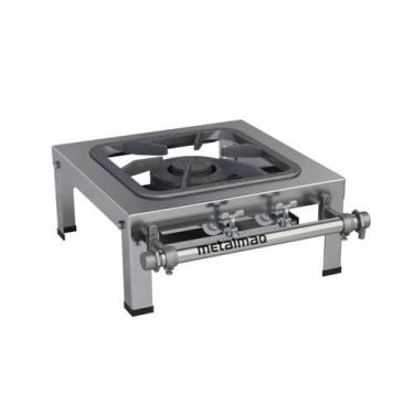 Imagem de Fogão Industrial 1 boca 30x30 Mesa Inox Top Metalmaq, Gás Natural