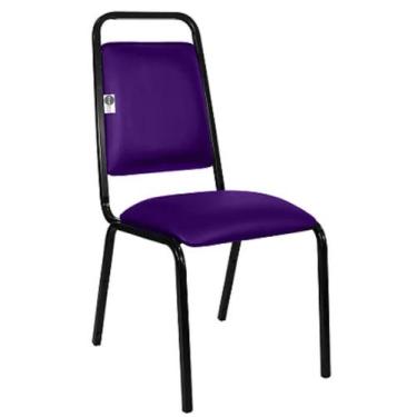 Imagem de Cadeira Empilhável para Hotelaria Linha Hotel Fremon Roxo - Design Off
