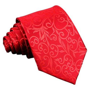 Imagem de Gravata jacquard adulto slim Casamento Aniversário Floral - anjo da ma