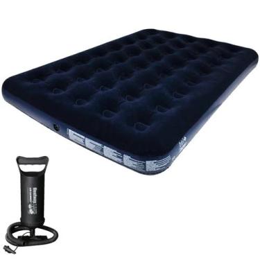 Imagem de Colchão Inflável Multiuso De Casal Para Camping Ar Livre Grande Bel Co