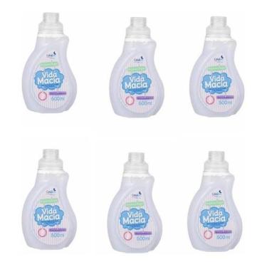 Imagem de Kit 6 Amaciante De Roupas Vida Macia Baby Amêndoa 500ml - Casa Km