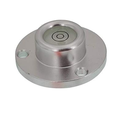Imagem de Bolha horizontal de metal, nível de olho de boi, flange de bolha horizontal universal, nível de bolha de água, bolha horizontal, pequena para uso doméstico, 40 x 14 mm (branco)