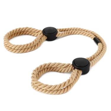 Imagem de Pulseiras de corda ajustável para mulheres, pulseiras de corda trançada, feitas à mão, punhos, tornozeleiras, para casal, algemas, pulseiras para rave, acessórios corporais, joias, Large, Algodão, Sem