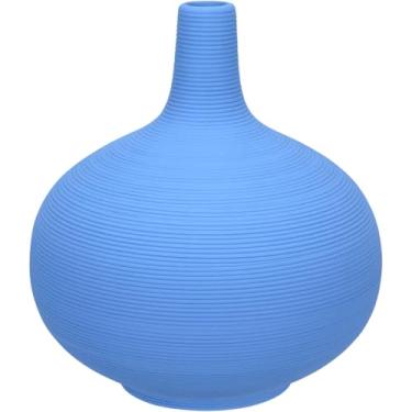Imagem de VASO GARRAFA DECORATIVO HOME&CO CERÂMICA 20X18X18CM AZUL