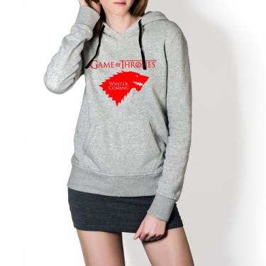 Imagem de Moletom Feminino Game Of Thrones -  Cinza E Vermelho - Top Franca Shoe