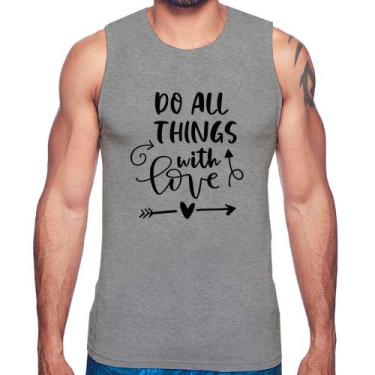 Imagem de Regata Do All Things With Love - Foca na Moda, Cinza, M