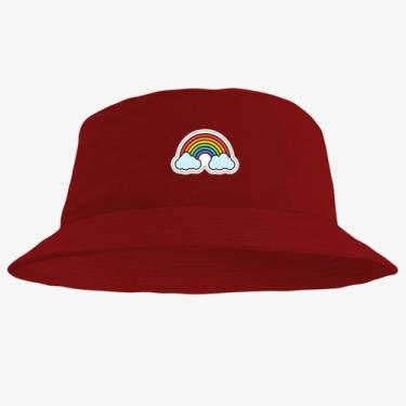 Imagem de Chapéu Bucket Hat Estampado Arco Iris - MP Moda Masculina, Único, Verm
