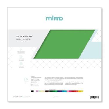 Imagem de Papel Color Pop Verde Salada 30,5x30,5cm 180g Mimo 25 Folhas