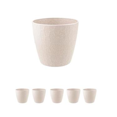 Imagem de 6 un Vaso plantas colmeia decorativo flor G BEGE - EVO