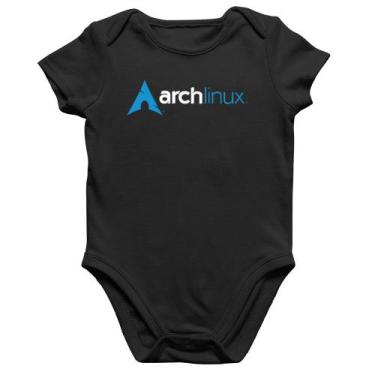 Imagem de Body Bebê Algodão Arch Linux Logo - Foca na Moda, Preto, M