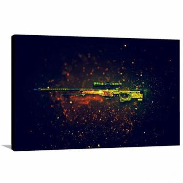 Imagem de Quadro decorativo CSGO AWP Dragon Lore - Tela em Tecido - Wall Frame